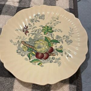 Vintage 15” Dia Royal Doulton KIRKWOOD Platter Floral Staffordshire Ironstone